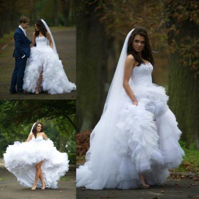 Wedding Dress, High Low Wedding Dress, Sweetheart Wedding Dress, Ruffled Wedding Dress, Bridal Dress, Bridal Gown