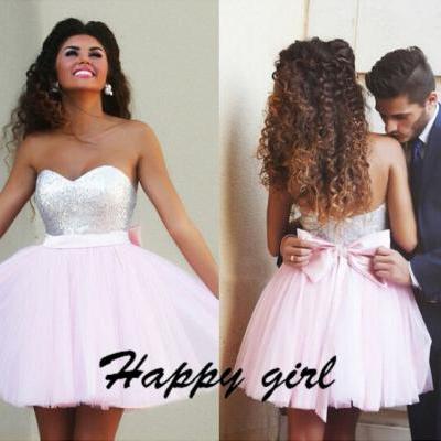 Short Prom Dresses, Sweetheart Prom Dresses, Sequins Prom Dresses, A-line Prom Dresses, Pink Prom Dresses, Short Prom Dresses, Custom Made Prom Dresses, Cheap Prom Dresses, Celebrity Party Gowns