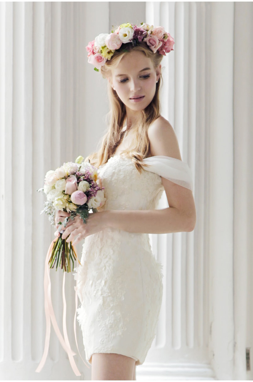 Short Wedding Dresses With Detachable Trains