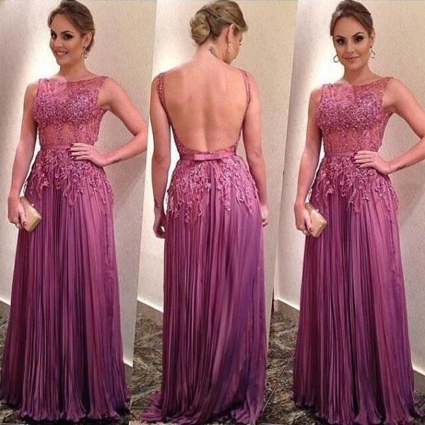 Evening Dress, Elegant Evening Dress, Crystal Evening Dress, Chiffon